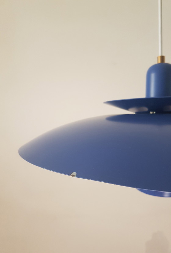 Image 1 of Vintage Deense Jeka Metaltryk schalenlamp