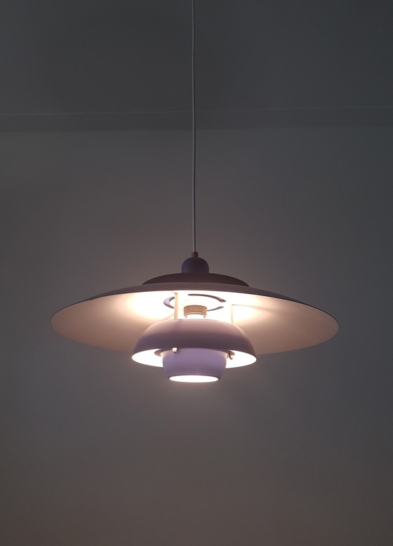 Image 1 of Vintage Deense Jeka Metaltryk schalenlamp