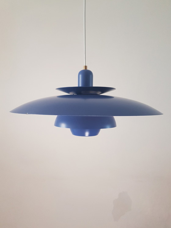 Image 1 of Vintage Deense Jeka Metaltryk schalenlamp