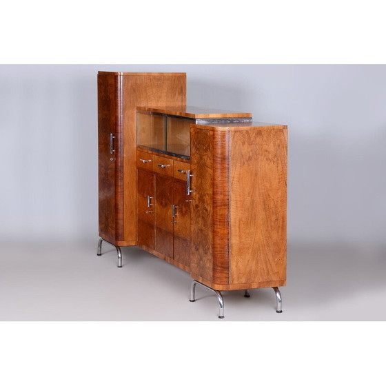 Image 1 of Vintage walnoten Bauhaus dressoir van Robert Slezak, Tsjechië 1930
