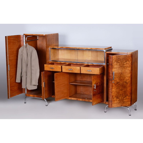 Image 1 of Vintage walnoten Bauhaus dressoir van Robert Slezak, Tsjechië 1930