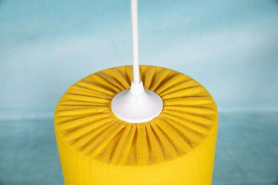 Image 1 of Space age hanglamp okergeel, sixties Swedish yellow pendant