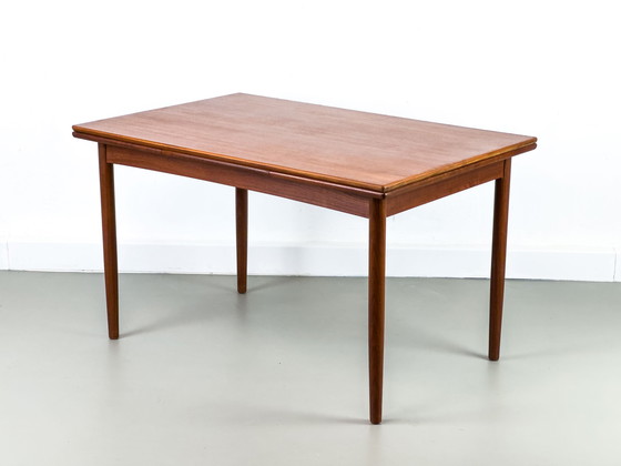 Image 1 of Deense uitschuifbare teakhouten eettafel, 1960S