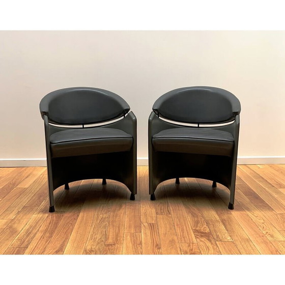 Image 1 of Vintage leren fauteuil van Matteo Grassi