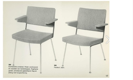 Image 1 of 2X Originele Gispen Design Stoelen Type 1265 