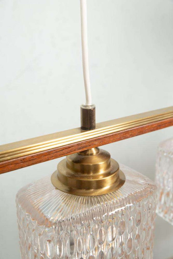 Image 1 of Vintage glazen hanglamp eettafel