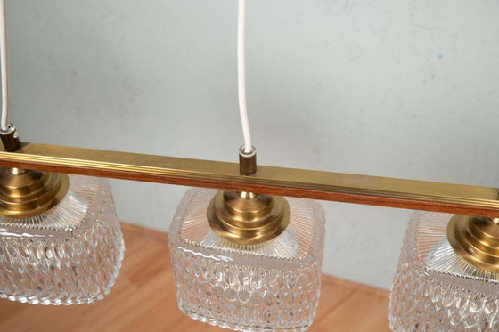 Image 1 of Vintage glazen hanglamp eettafel