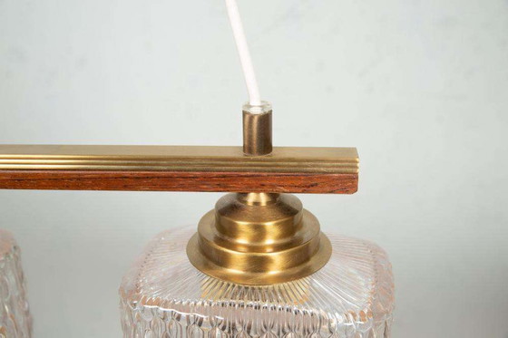 Image 1 of Vintage glazen hanglamp eettafel