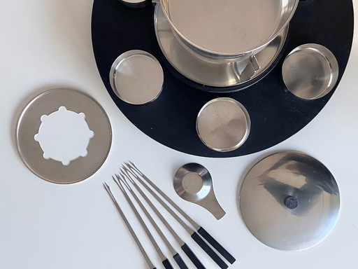 Grote Stelton Fondue Set van Peter Holmblad Denemarken