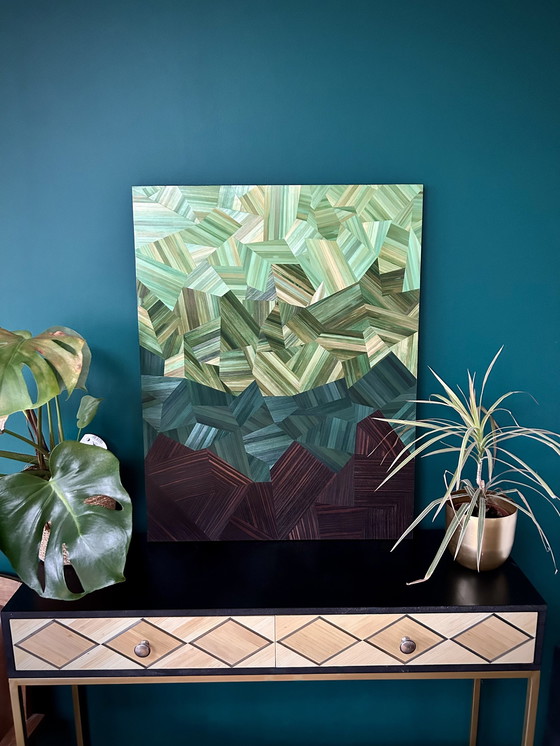 Image 1 of Schilderij Primavera - Marqueterie De Paille/Ébène De Macassar