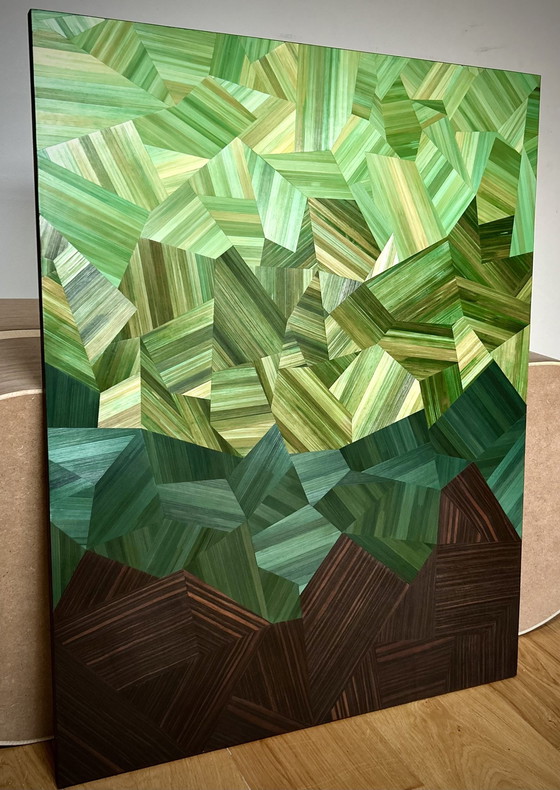 Image 1 of Schilderij Primavera - Marqueterie De Paille/Ébène De Macassar