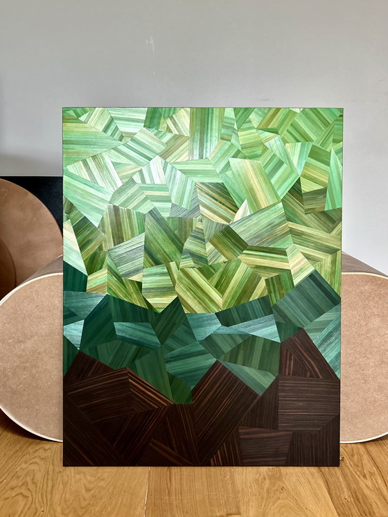 Image 1 of Schilderij Primavera - Marqueterie De Paille/Ébène De Macassar