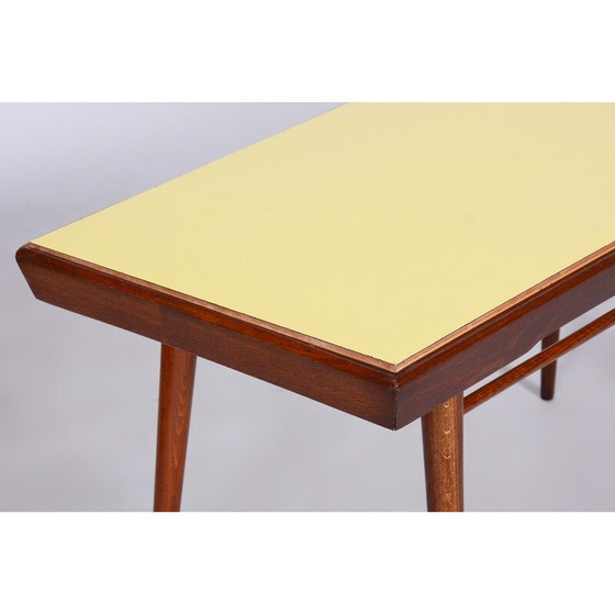 Image 1 of Mid-eeuwse salontafel met draaibaar blad, Tsjechië 1950