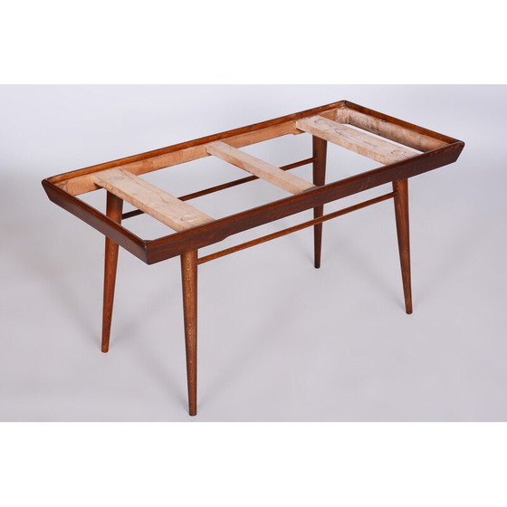 Image 1 of Mid-eeuwse salontafel met draaibaar blad, Tsjechië 1950