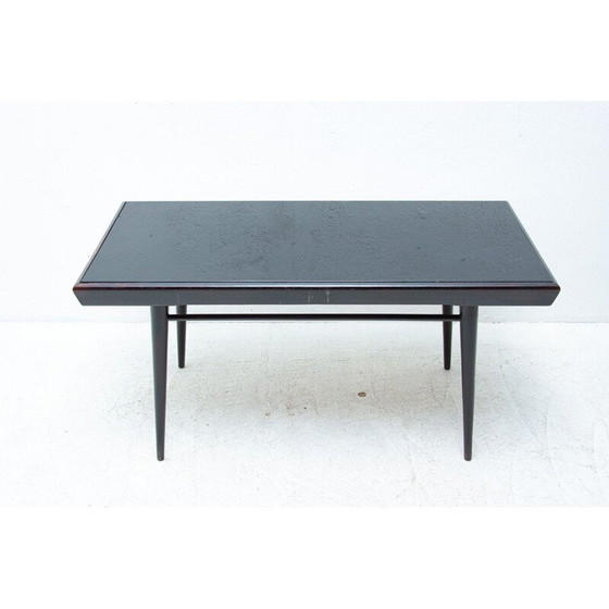 Image 1 of Vintage opaxiet glazen salontafel van Interiér Praha, Tsjecho-Slowakije 1960