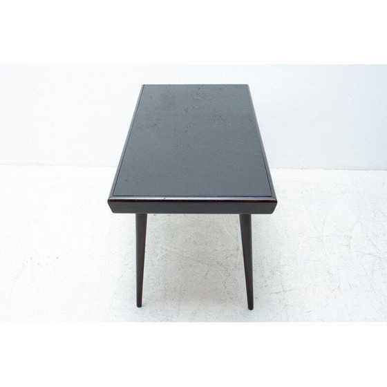 Image 1 of Vintage opaxiet glazen salontafel van Interiér Praha, Tsjecho-Slowakije 1960