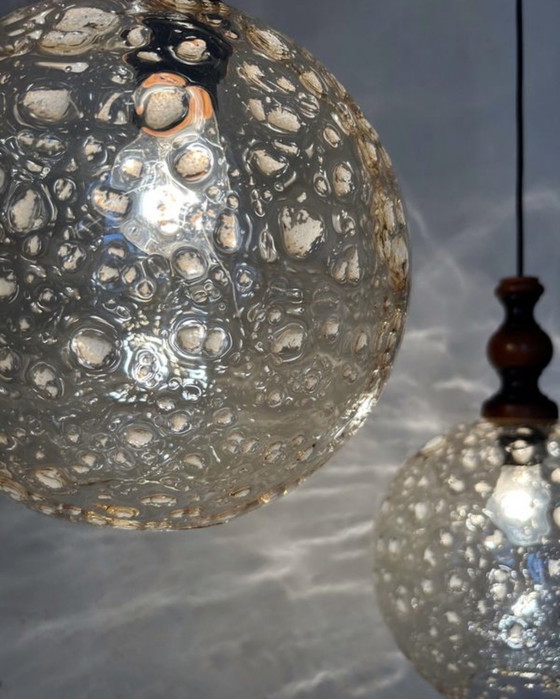 Image 1 of Kroonluchter van Murano, jaren 70 geblazen glas