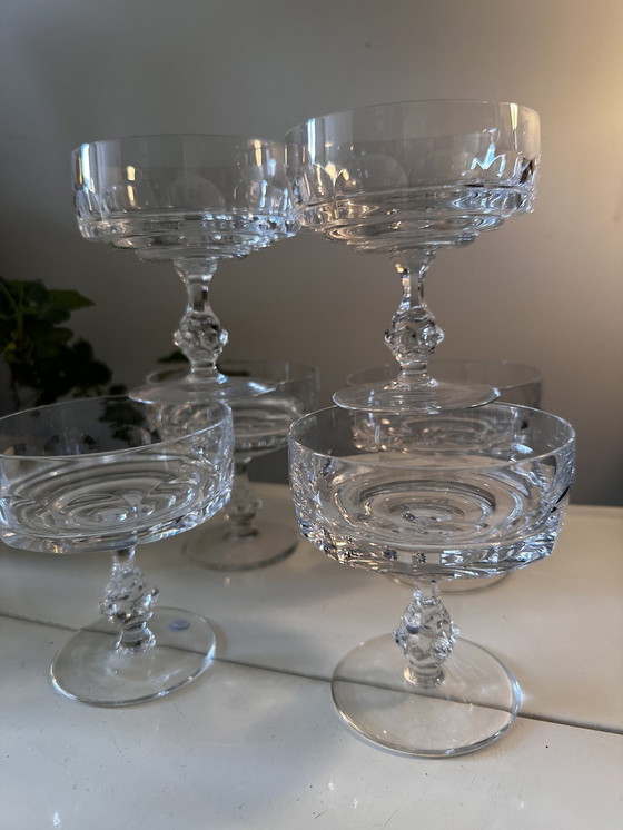 Image 1 of Set Van 6 Kristallen Coupe Champagne Glazen