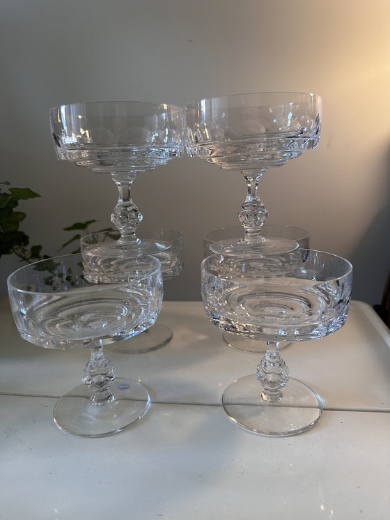 Image 1 of Set Van 6 Kristallen Coupe Champagne Glazen