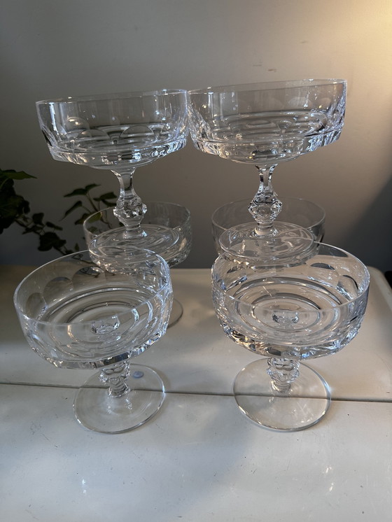 Image 1 of Set Van 6 Kristallen Coupe Champagne Glazen