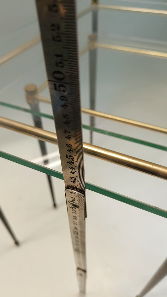 Image 1 of 2 Maison Jansen Hollywood Regency Style Elegante Franse Bijzetttafeltjes