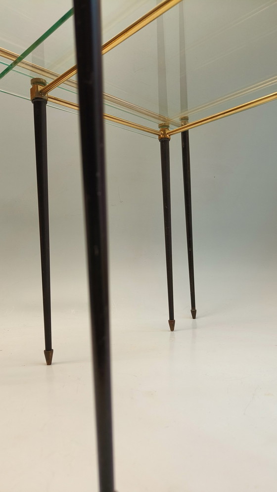 Image 1 of 2 Maison Jansen Hollywood Regency Style Elegante Franse Bijzetttafeltjes