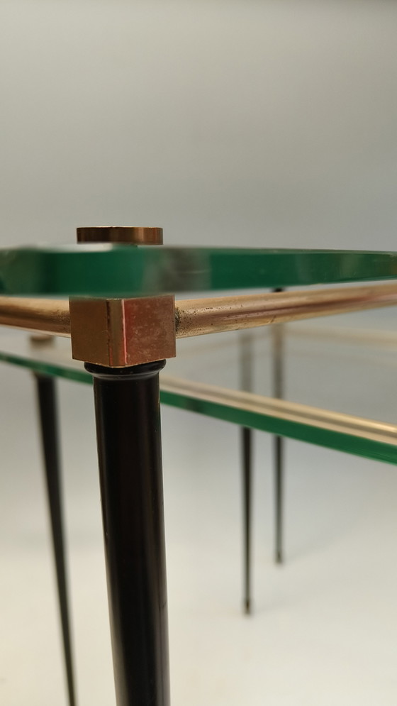 Image 1 of 2 Maison Jansen Hollywood Regency Style Elegante Franse Bijzetttafeltjes