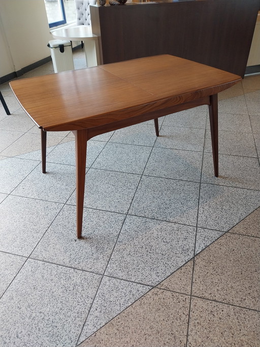 1 X 1970'S Louis Van Teeffelen Uitschuifbare Eettafel Teak.