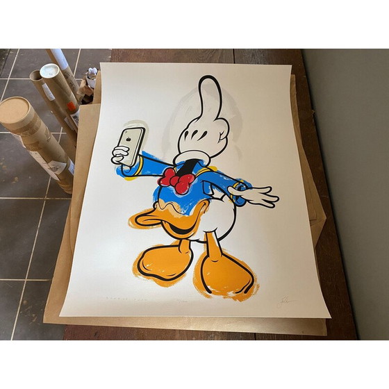 Image 1 of Vintage schilderij "Donald Fuck" door Fidia Falaschetti, 2018