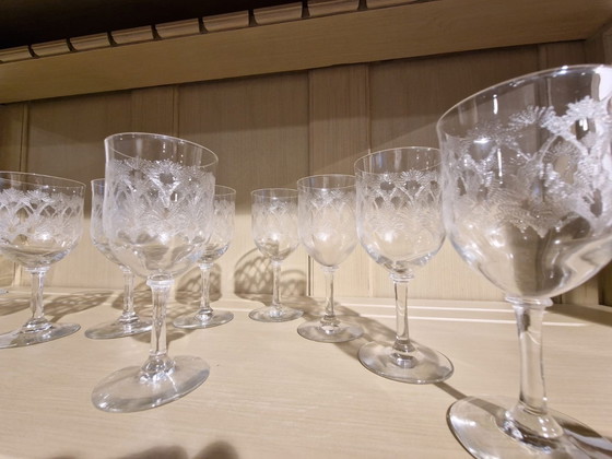 Image 1 of Set van 9 antieke glazen