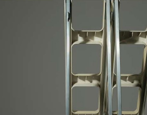 Scaleo Huishoudtrap Vouwladder Ontworpen Door Lucci & Orlandini Voor Velca, Jaren '70