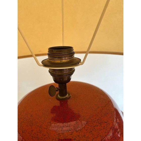 Image 1 of Vintage rode keramische tafellamp