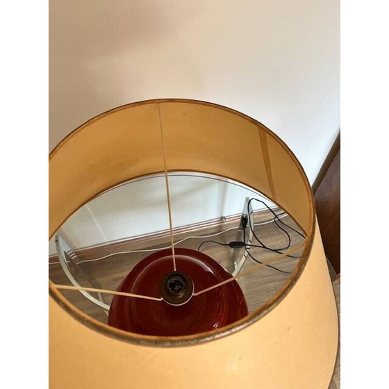 Image 1 of Vintage rode keramische tafellamp