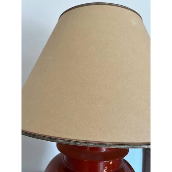 Image 1 of Vintage rode keramische tafellamp