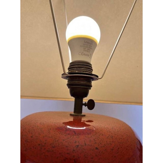 Image 1 of Vintage rode keramische tafellamp