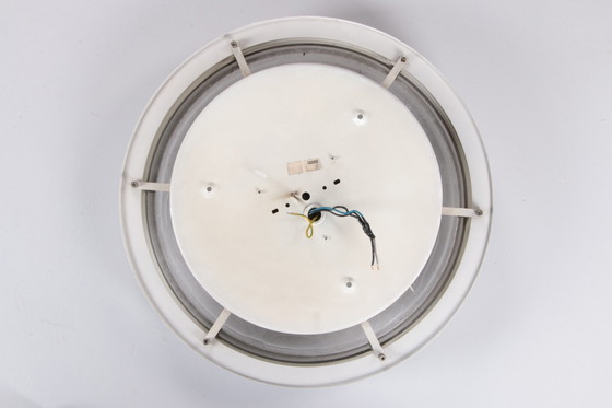 Image 1 of Doria Leuchten Vintage Plafonniere met ijsglas en metaal,duitsland 1960s.