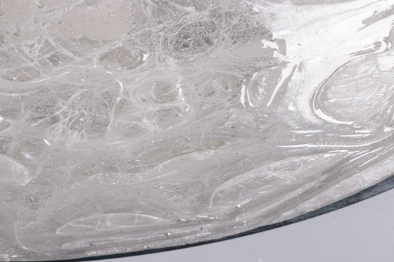 Image 1 of Doria Leuchten Vintage Plafonniere met ijsglas en metaal,duitsland 1960s.