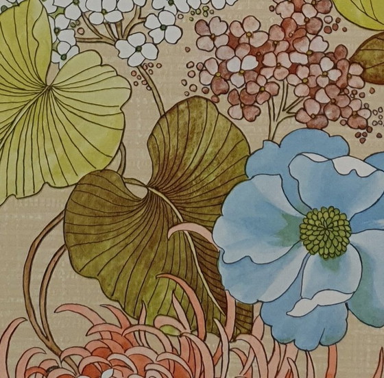 Image 1 of 13610 Vintage Jaren 70 Grote Bloemen Behangpapier