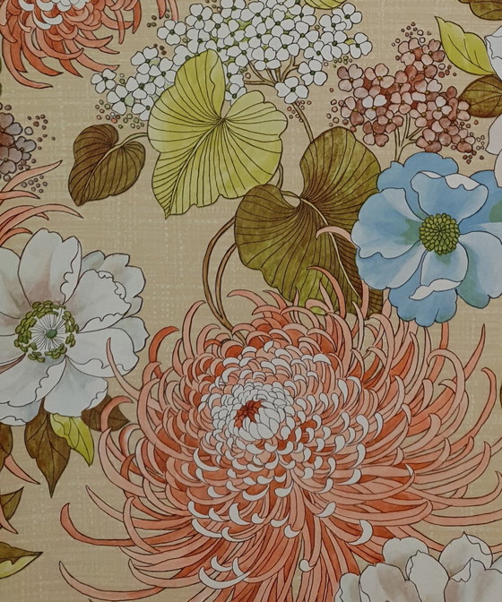 Image 1 of 13610 Vintage Jaren 70 Grote Bloemen Behangpapier