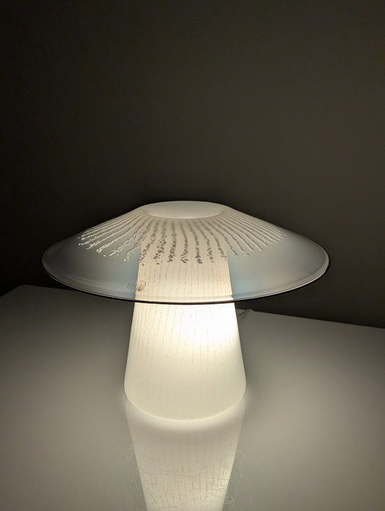 Image 1 of Murano glazen paddestoel lamp met kwallen effect, 1980S