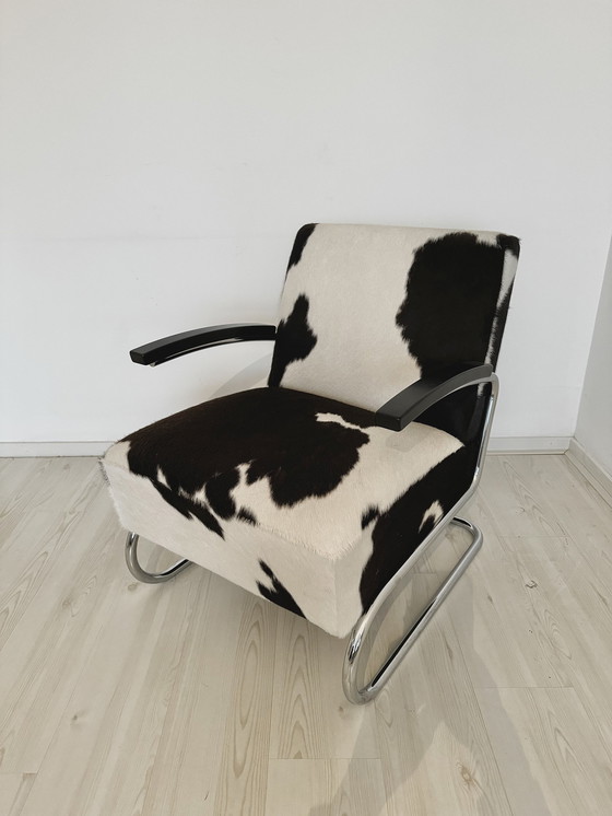 Image 1 of Thonet Fauteuil S411 In Koeienhuid