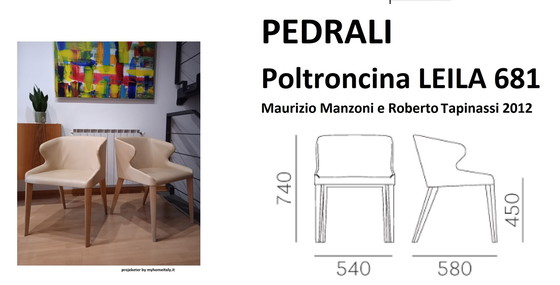 Image 1 of 2x Pedrali fauteuils van Maurizio Manzoni & Roberto Tapinassi