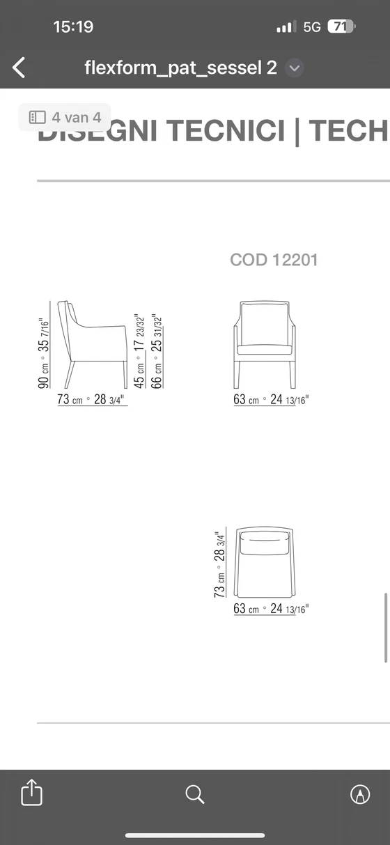 Image 1 of 6 x Flexform pat centro studi eettafel stoelen