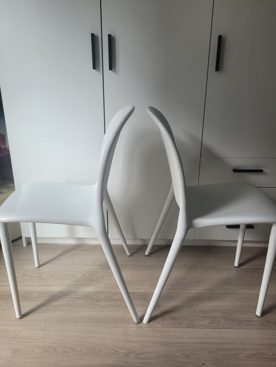 Image 1 of 3x Kartell Thyla stoelen wit