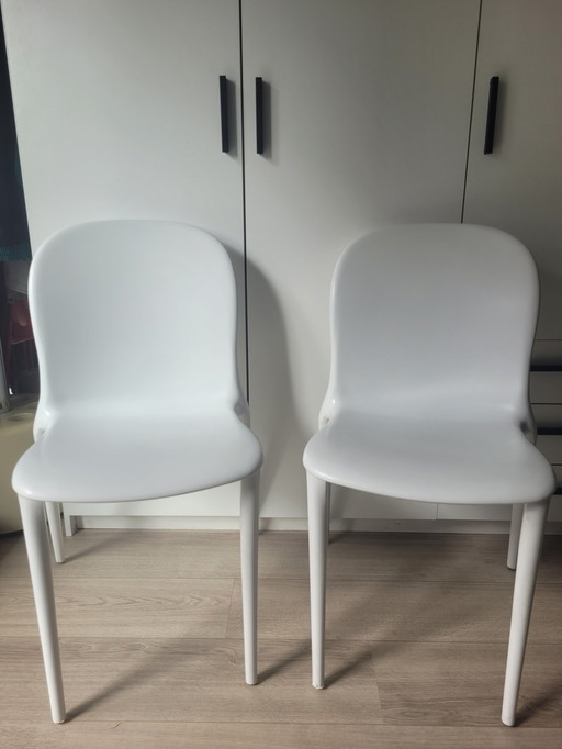 3x Kartell Thyla stoelen wit