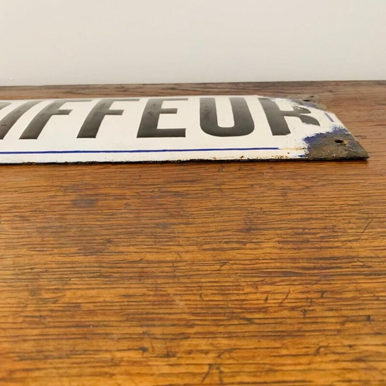 Image 1 of Vintage emaille bord "kapper