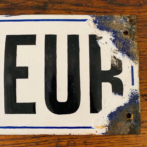 Image 1 of Vintage emaille bord "kapper