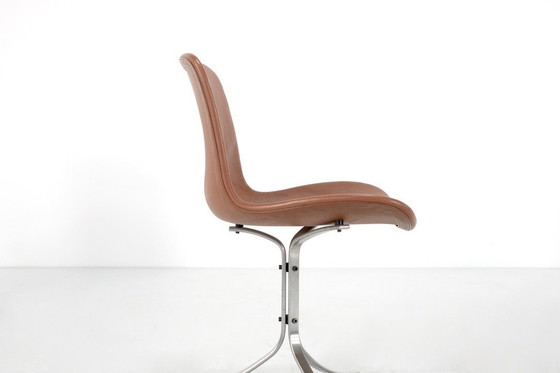 Image 1 of Pk9" Stoelenset van Poul Kaerholm voor Fritz Hansen. Denemarken 1960.