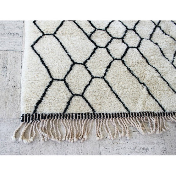 Image 1 of Vintage Béni Ouarain vloerkleed van wol, Marokko