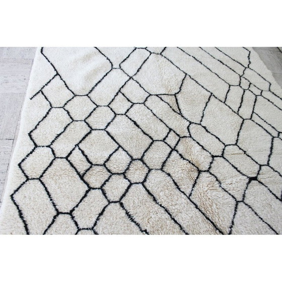 Image 1 of Vintage Béni Ouarain vloerkleed van wol, Marokko